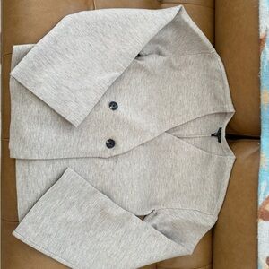 rag & bone Light Beige Knit Top with V-Neck